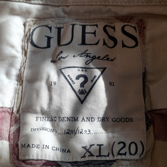 VTG Guess Women's Maroon & White Plaid Western Button Down Shirt Size XL - Picture 10 of 15